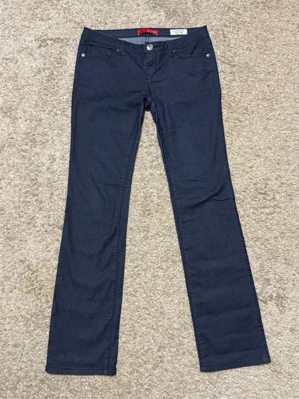 GUESS Grace Fit Low Rise Straight Jeans Dark Wash Women’s 28